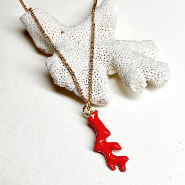 Perfectly Imperfect Small Red Coral Necklace