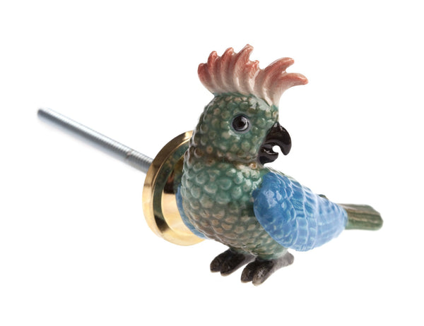 Perfectly Imperfect Tropical Parrot Doorknob
