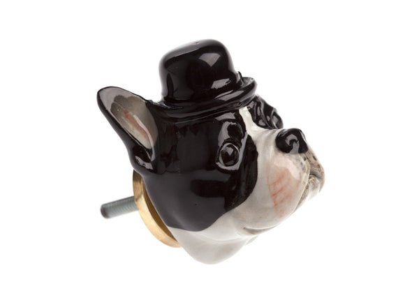 Perfectly Imperfect Elvis The Boston Terrier Doorknob