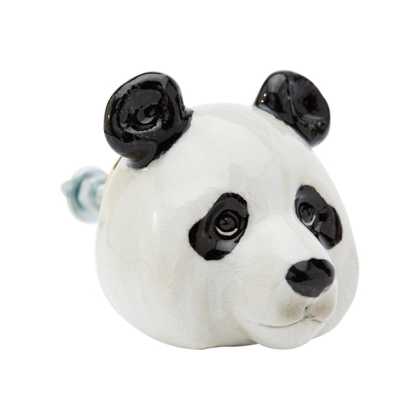Perfectly Imperfect Panda Head Doorknob