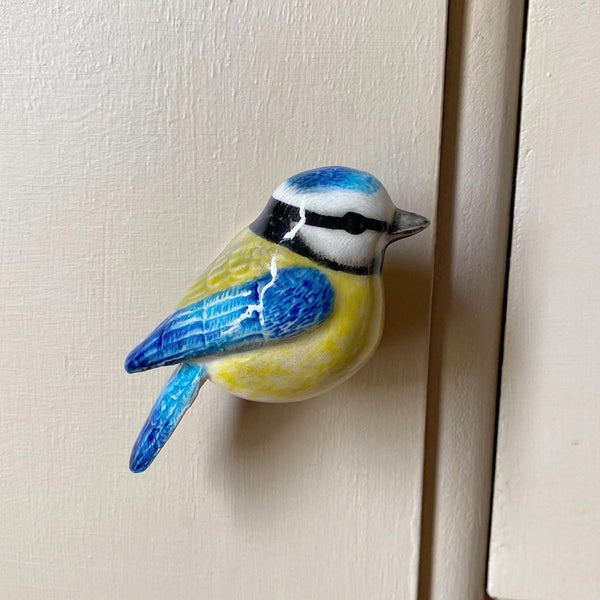 Perfectly Imperfect Blue Tit Doorknob
