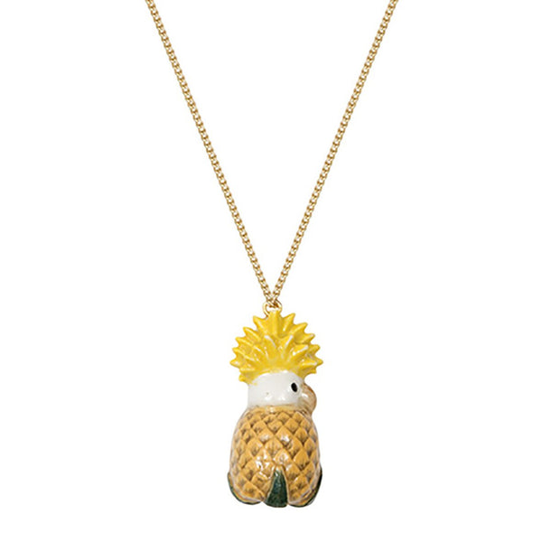 Cockatoo in Pineapple Necklace