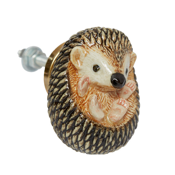 Perfectly Imperfect Baby Hedgehog Doorknob