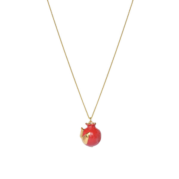 Perfectly Imperfect Golden Pomegranate Necklace