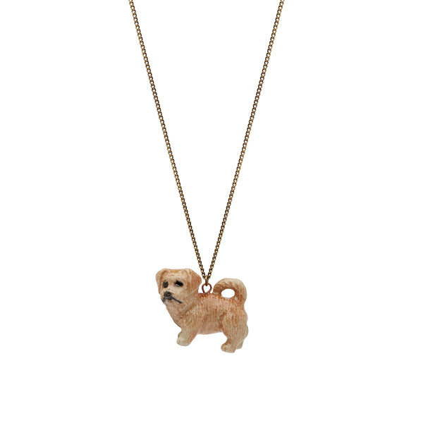 Beige Norfolk Terrier Necklace