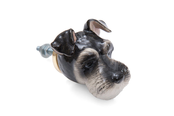 Perfectly Imperfect Schnauzer Doorknob