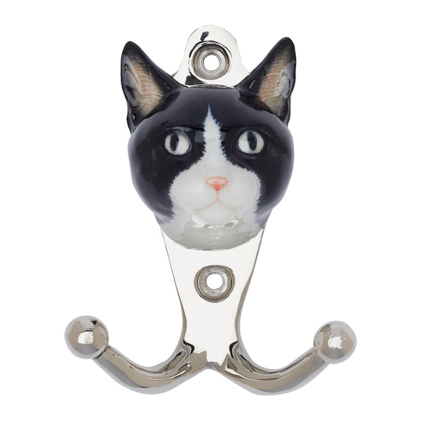 Perfectly Imperfect Black & White Cat Hook