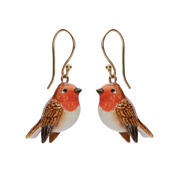 Perfectly Imperfect Tiny Robin Earrings
