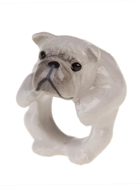 Perfectly Imperfect White Bulldog Ring