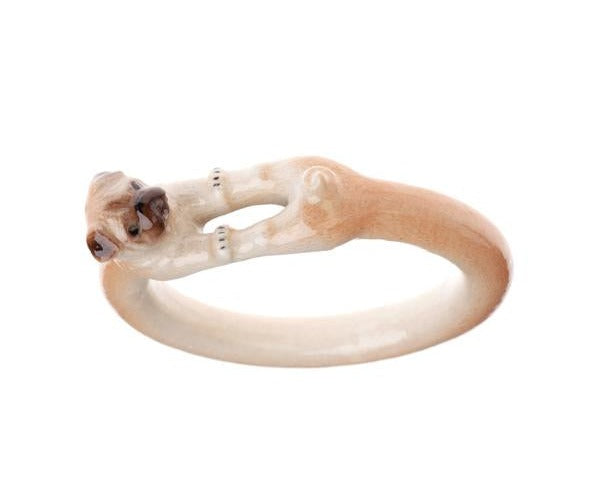 Summer Sale - Porcelain Pug Bangle