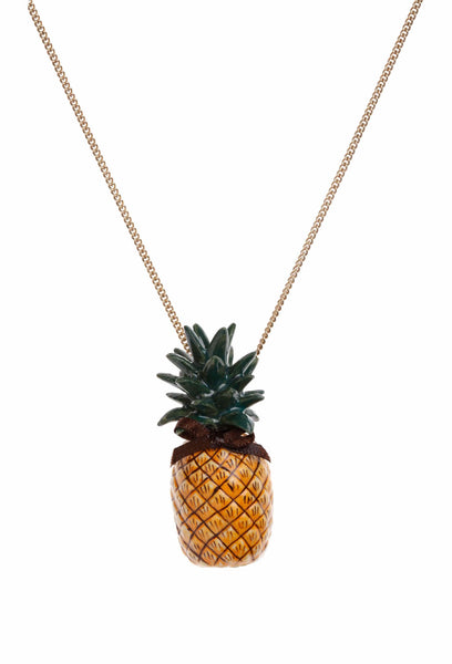 Large Natural Pineapple Necklace