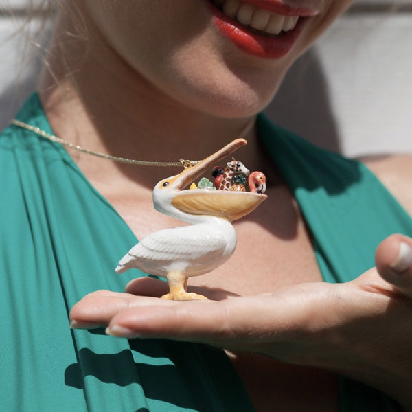 Perfectly Imperfect Large Hungry Pelican Necklace