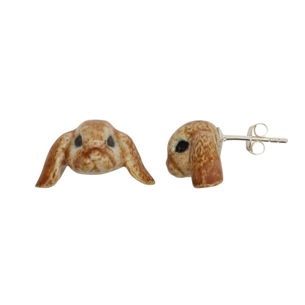 Perfectly Imperfect Floppy Eared Bunny Stud Earrings