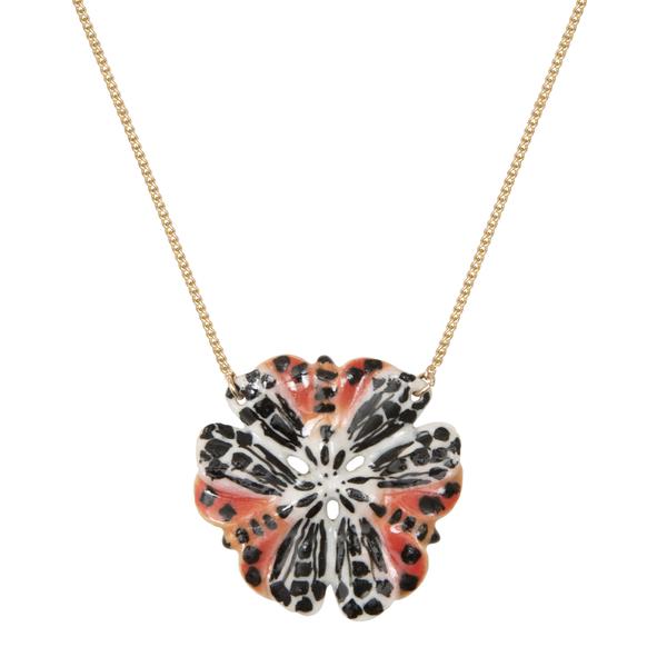 Tiger Moth Flower Necklace